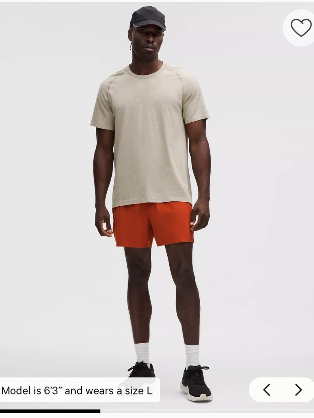 lululemon Pace Maker Men's Athletic 5" Orange Running Shorts